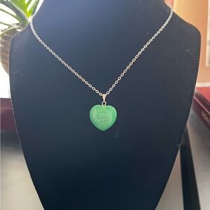 Stone heart necklace